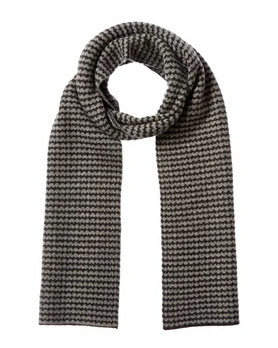 Portolano Jacquard Wool & Cashmere-blend Scarf In Grey