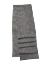 Portolano Jacquard Wool Scarf In Gray