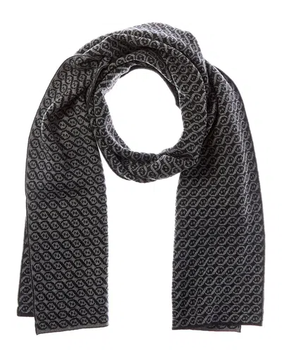 Portolano Jacquard Wool Scarf In Multi