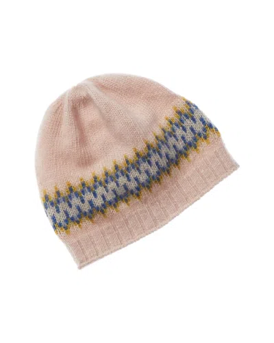Portolano Kids Intarsia Cashmere Hat In Neutral