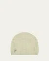Portolano Knit Stone Embellished Cashmere Beanie In Yogi Ivory