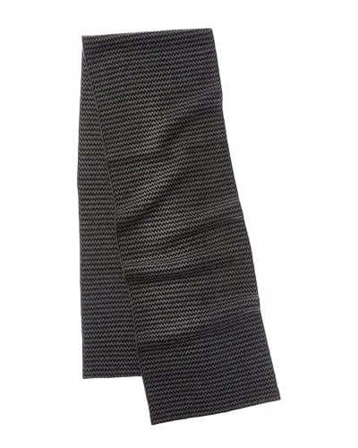 Portolano Knit Zigzag Cashmere Blend Scarf In Pink