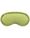 Portolano Knitted Eye Mask With Satin Piping In Celery