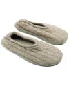 Portolano Ladies Ballerina Cables Slippers