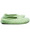 Portolano Ladies Ballerina Cables Slippers In Citrine