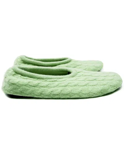 Portolano Ladies Ballerina Cables Slippers In Citrine