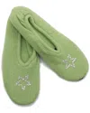 Portolano Ladies Ballerina Slippers With Hotfix Stones Star In Citrine