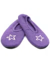 Portolano Ladies Ballerina Slippers With Hotfix Stones Star In Purple