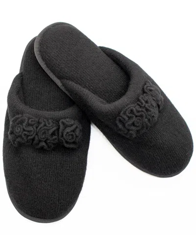 Portolano Ladies Plain Slippers In Black