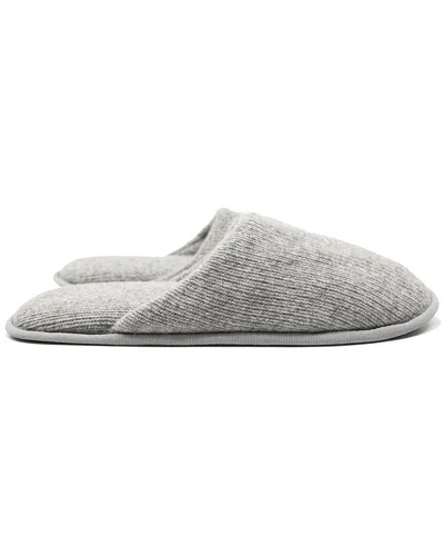 Portolano Ladies Plain Slippers In Light Grey