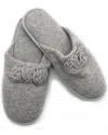 Portolano Ladies Plain Slippers In Light Grey