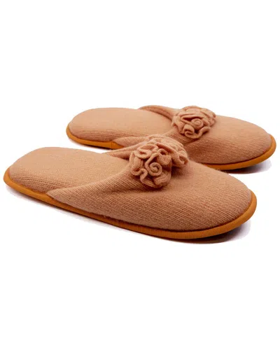 Portolano Ladies Plain Slippers In Peach