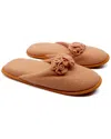 Portolano Ladies Plain Slippers In Peach