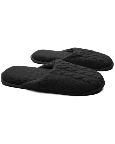 Portolano Ladies Slippers With Cables In Black