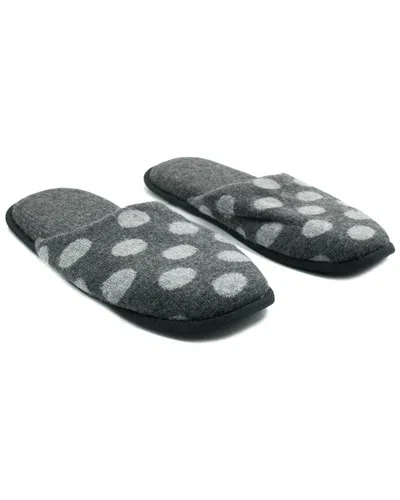 Portolano Ladies Slippers With Polka Dots In Gray