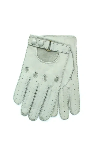 Portolano Leather Driving Gloves In Green