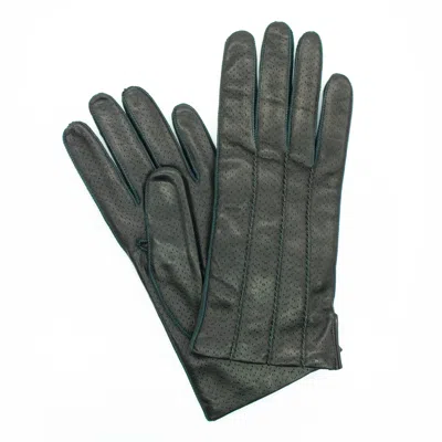 Portolano Leather Gloves With Contrast Stitches In Multi