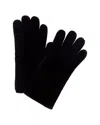 Portolano Leather-trim Cashmere Gloves In Black
