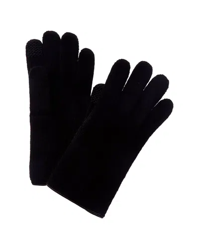PORTOLANO PORTOLANO LEATHER-TRIM CASHMERE GLOVES