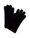 Portolano Leather-trim Cashmere Gloves In Black