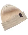 Portolano Leather-trim Cashmere Hat In White