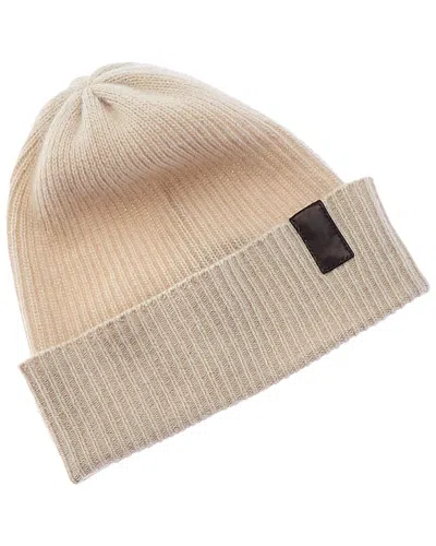PORTOLANO LEATHER-TRIM CASHMERE HAT