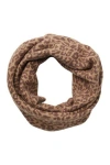 Portolano Leopard Print Infinity Scarf In Asinello/sable