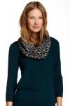 Portolano Leopard Print Infinity Scarf In Blk/lh Gry