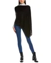 Portolano Lightweight Cashmere Poncho In Black