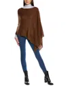 Portolano Lightweight Cashmere Poncho In Brown