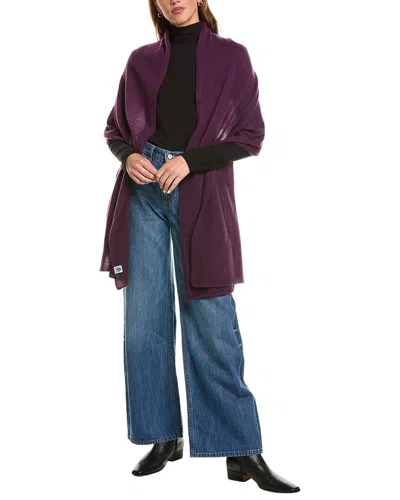 Portolano Lightweight Cashmere Wrap In Burgundy