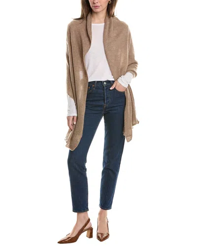 Portolano Lightweight Cashmere Wrap In Brown