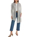 Portolano Flat Jersey Oblong Cashmere Wrap In Gray