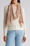 Portolano Lightweight Lambswool Blend Rolled Edge Wrap In Neutral