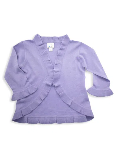 Portolano Kids' Little Girl's & Girl's Ruffle Cashmere Sweater In Lilac