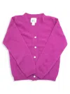 Portolano Little Kid's Cashmere Cardigan In Pink