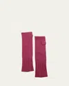 Portolano Long Cashmere Fingerless Gloves In Flamingo