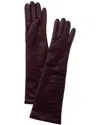 Portolano Long Cashmere-lined Leather Gloves In Brown