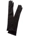 Portolano Long Silk-lined Leather Gloves In Black