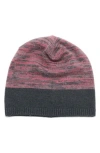 Portolano Melange Cashmere Cuff Beanie In Black Combo