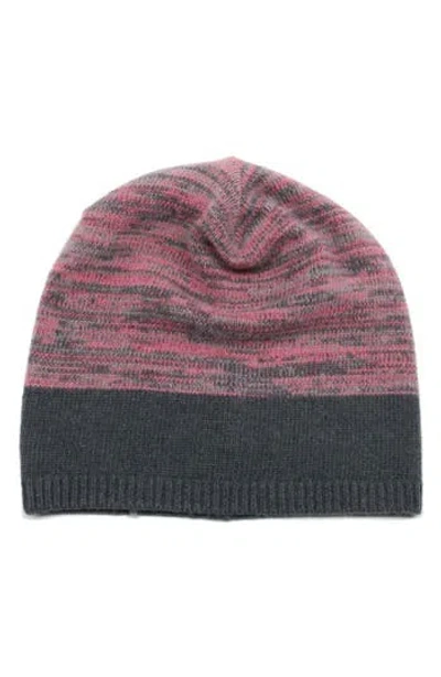 Portolano Melange Cashmere Cuff Beanie In Black Combo