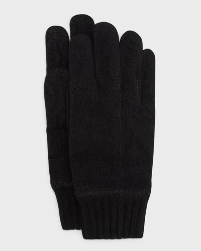 Portolano Men & Apos;s Cashmere Knit Smartphone-touch Gloves In Black