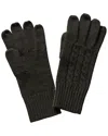 Portolano Men's Black Cashmere, Wool, & Silk-blend Gloves, Os In Black