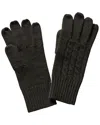 Portolano Men's Black Cashmere, Wool, & Silk-blend Gloves, Os In Black