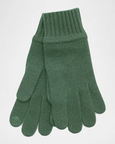 Portolano Men's Cashmere Knit Smartphone-touch Gloves In Olive