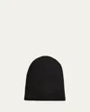 Portolano Men's Cashmere Slouchy Beanie Hat In Black