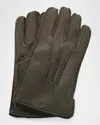 Portolano Men's Deerskin Leather Gloves In Brown