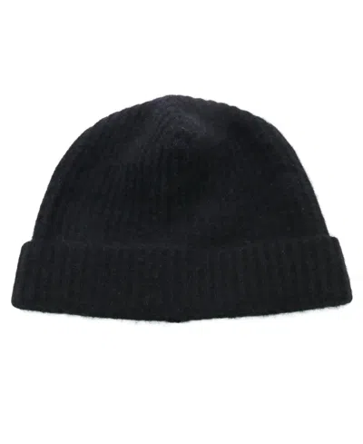 Portolano Men's Folded Cuff Ribbed Hat In Black