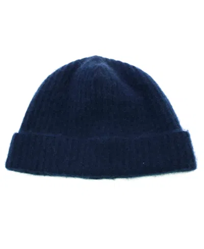 Portolano Men's Folded Cuff Ribbed Hat In Blue