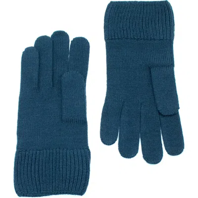 Portolano Merino Wool Gloves In Blue